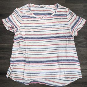 100% Artisan NY Linen striped top